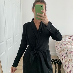 Elegant Black Wrap Dress